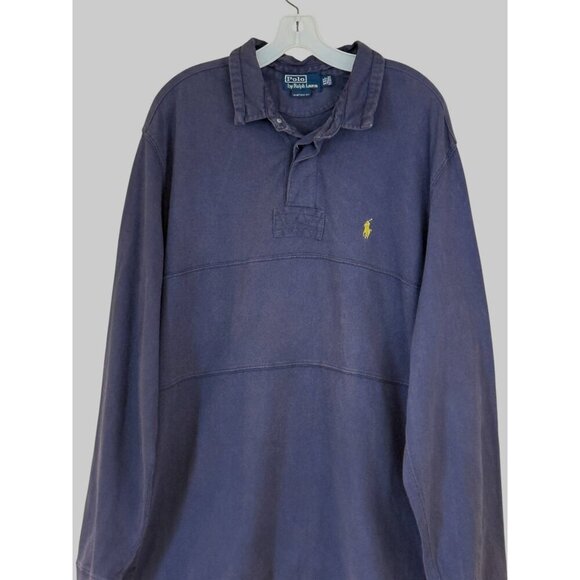 Polo Ralph Lauren Custom Fit Men's Long Sleeve Collared Pullover Jacket Navy XXL - Picture 3 of 6